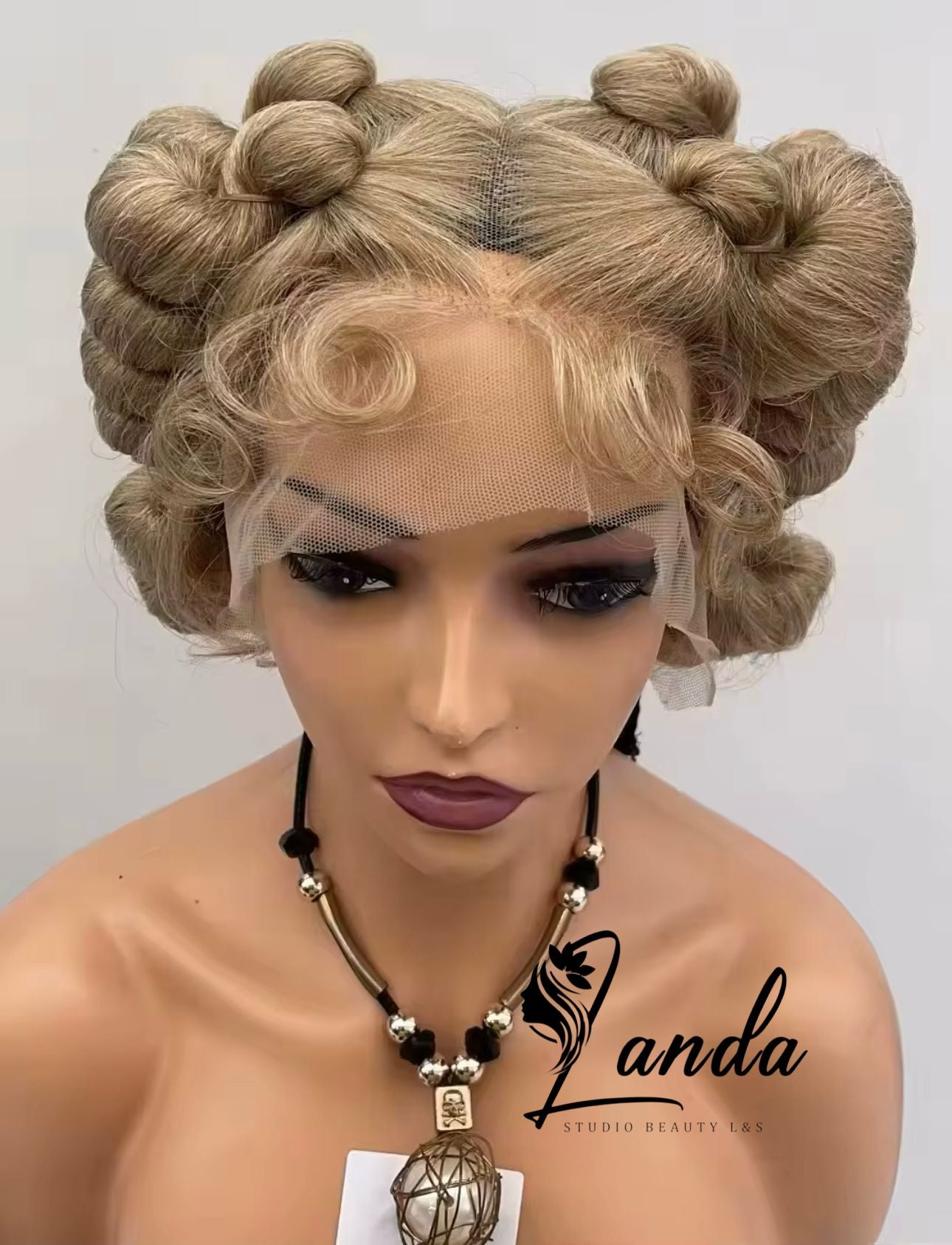 Short braided full lace synthetic