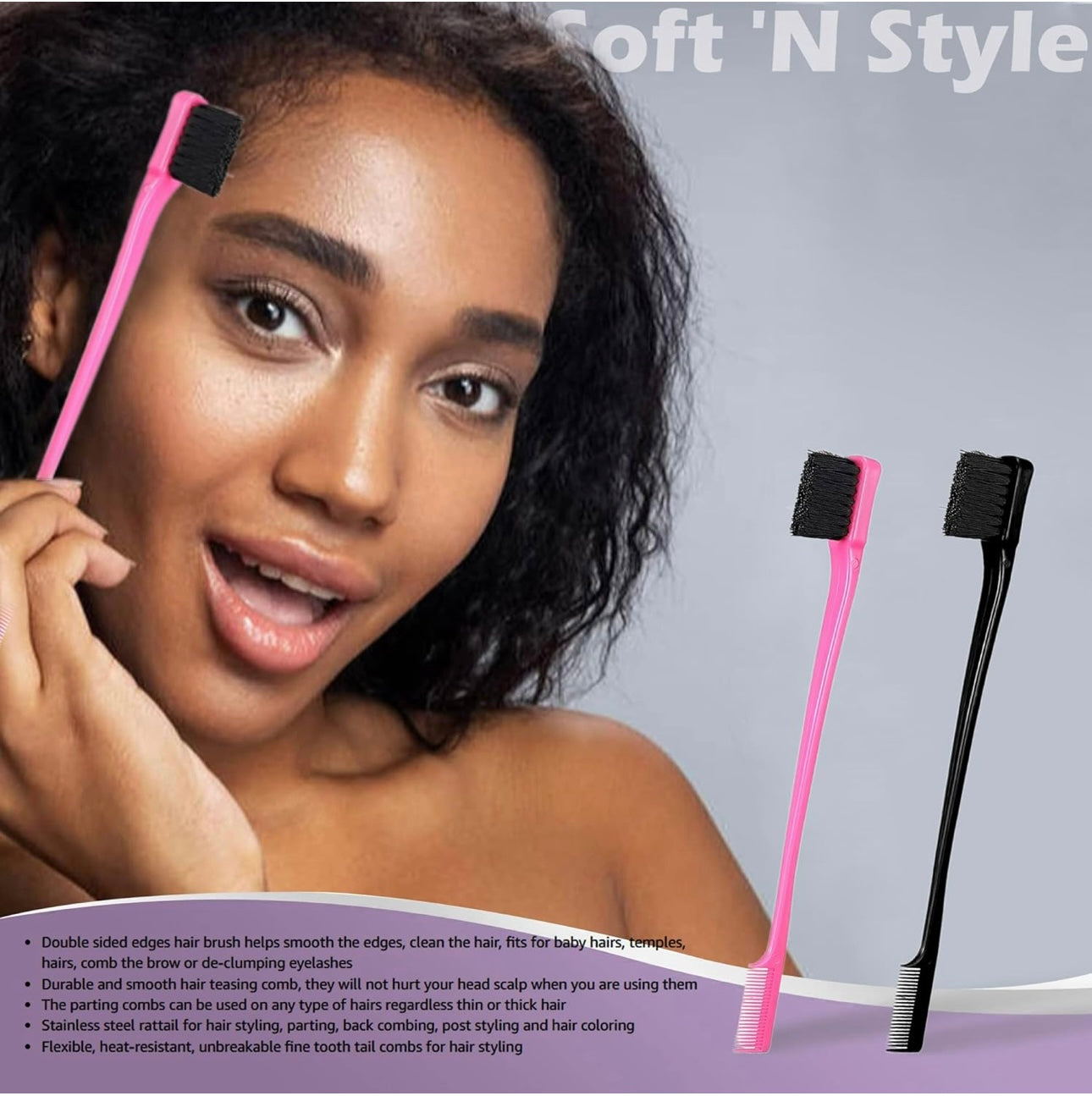Hair brush foxi fresh double sided brush for baby hair