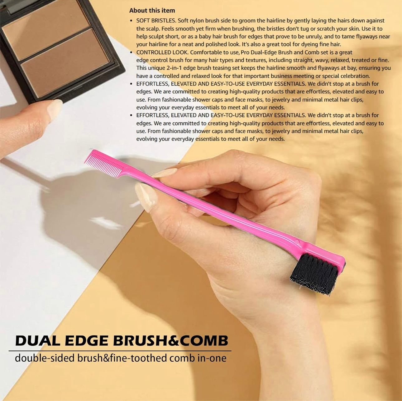 Hair brush foxi fresh double sided brush for baby hair