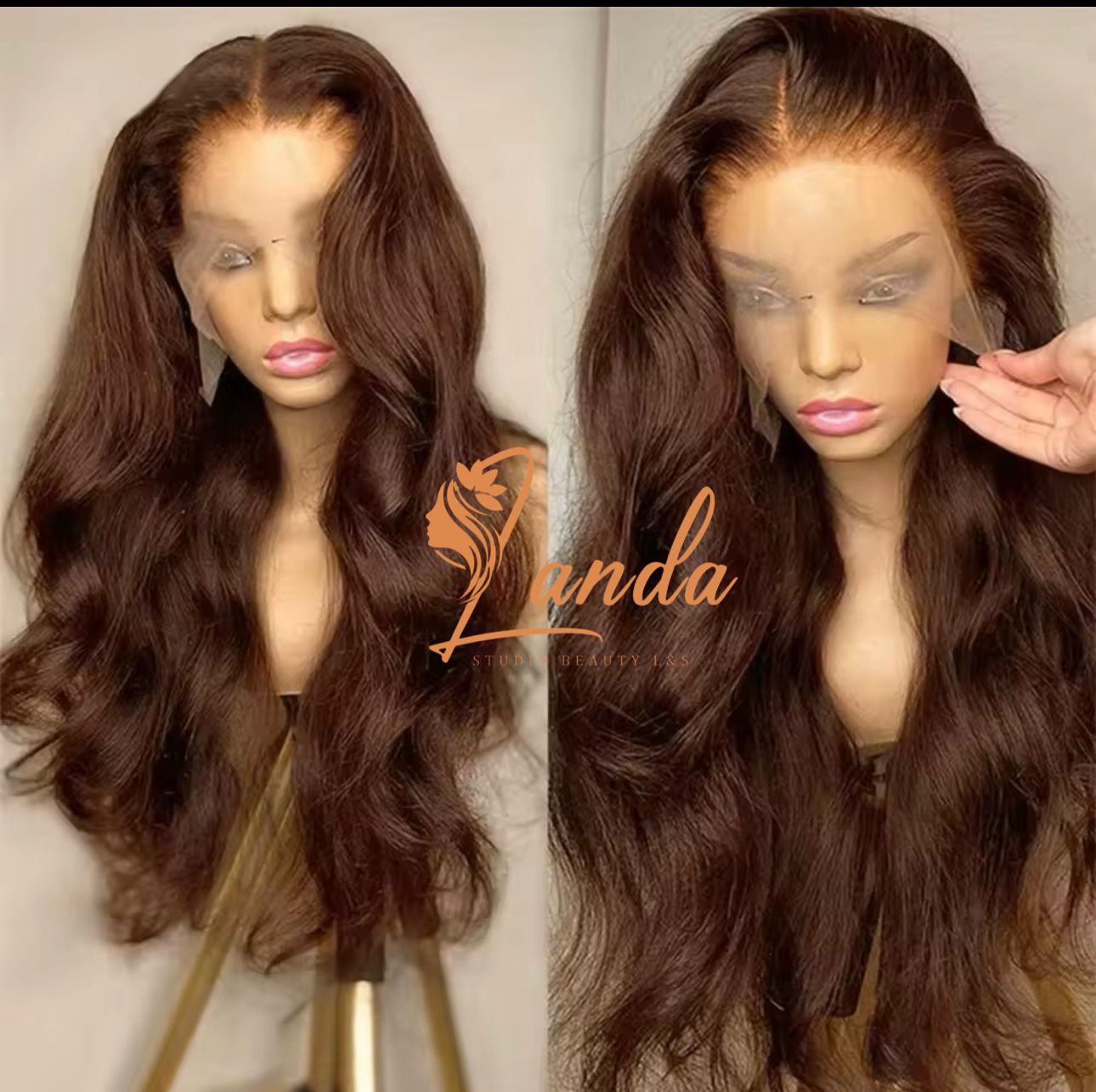 Body wave lace front chocolate