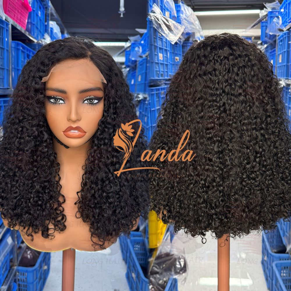 5x5 glueless wig 300% high quality  pixie curly 18"