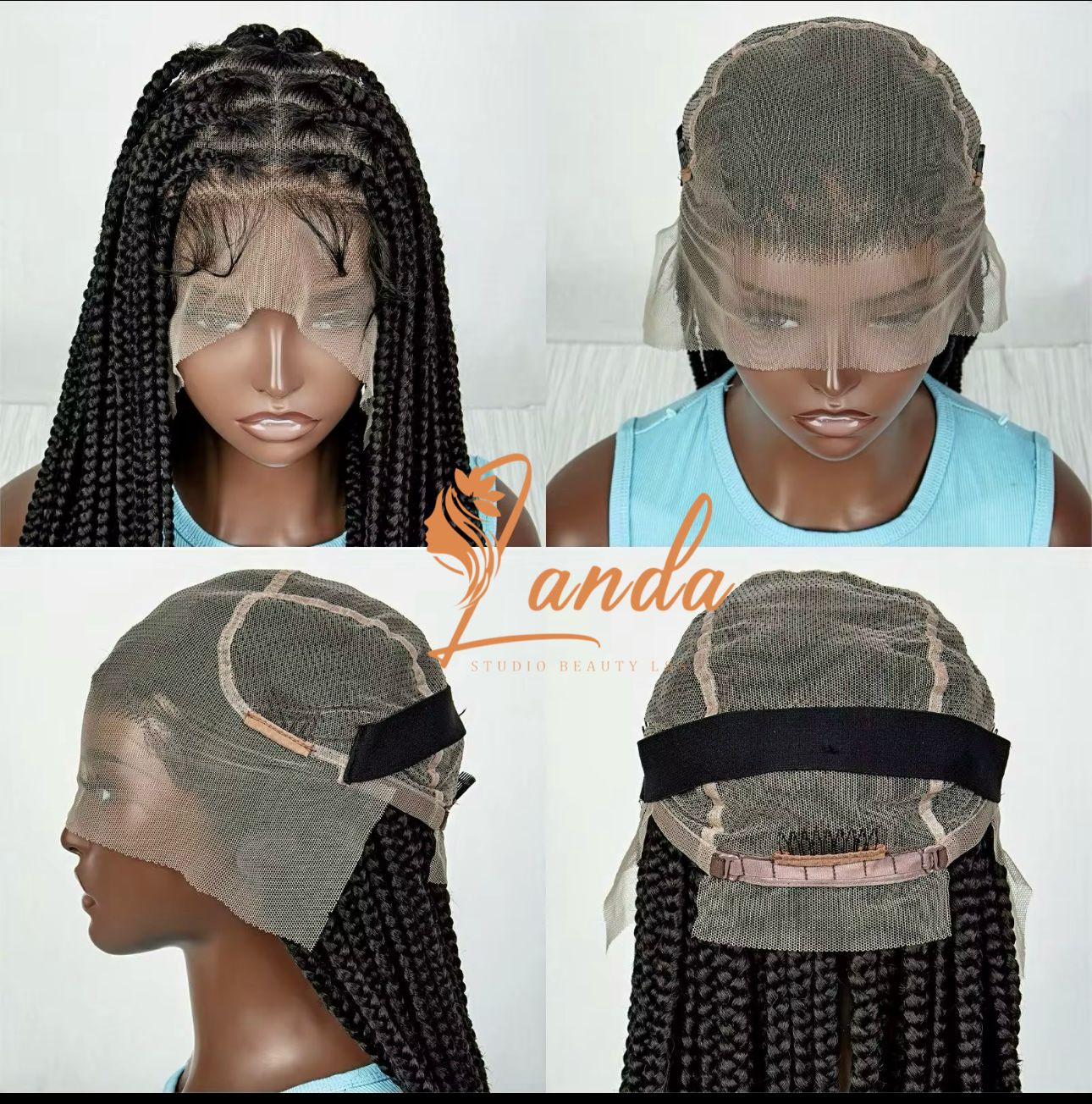 Braided wigs 360 full frontal