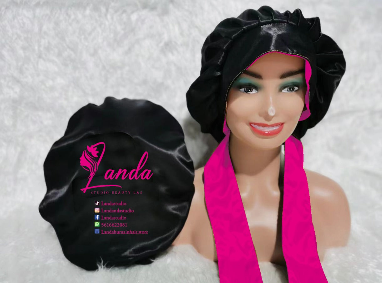 Satin bonnet  for sleeping  double