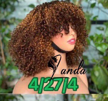 12A bang wigs curly