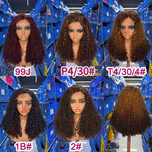 5x5 glueless wig 300% high quality  pixie curly 18"