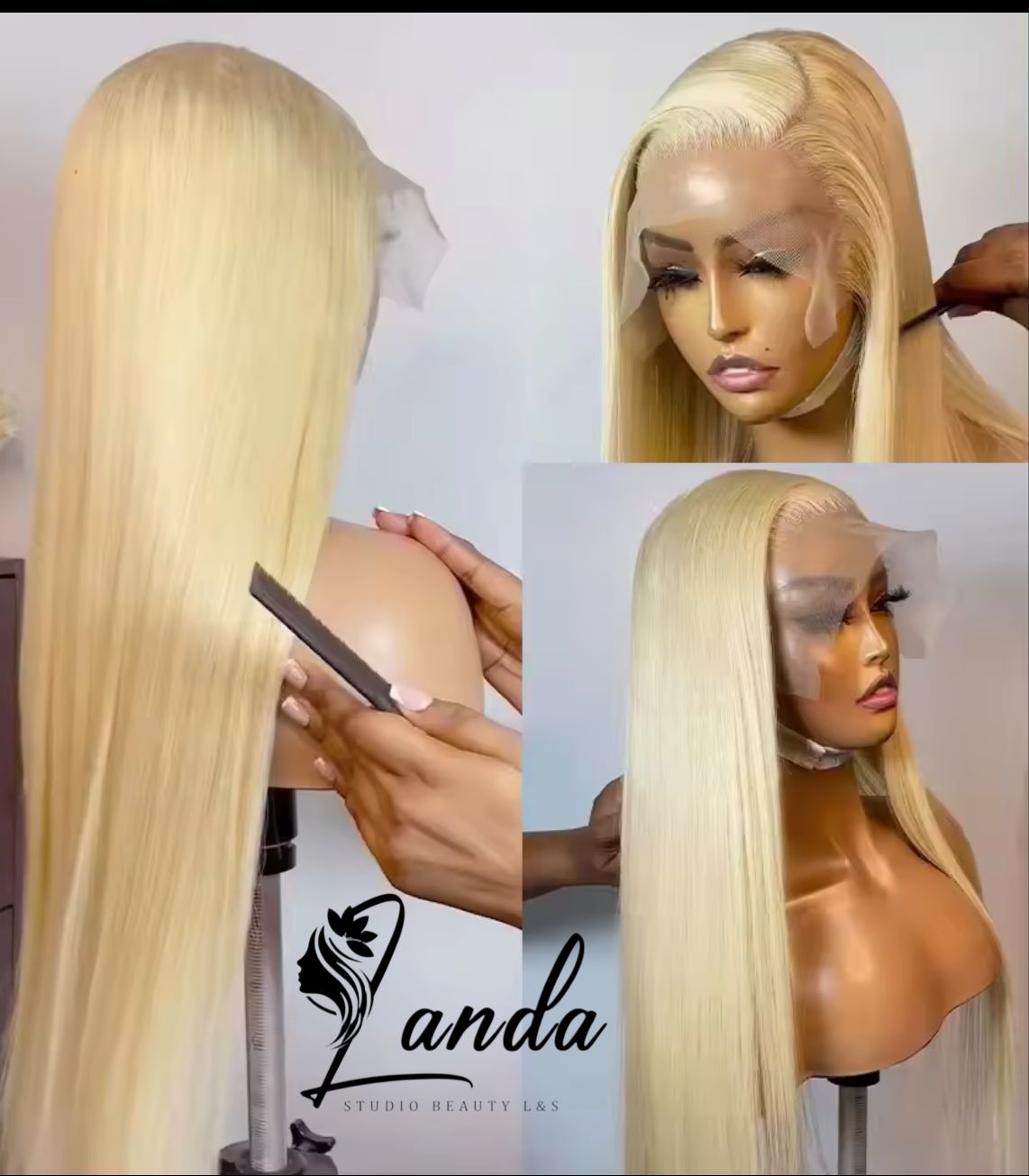 13x4 #613 blond hair  180% 24"