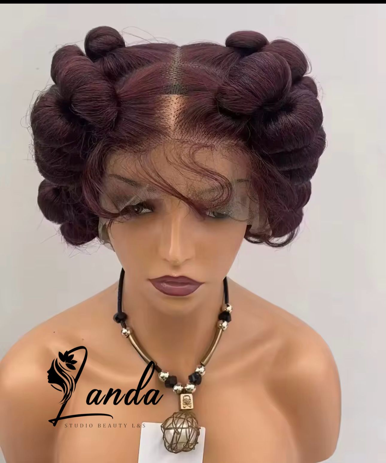 Short braided full lace synthetic