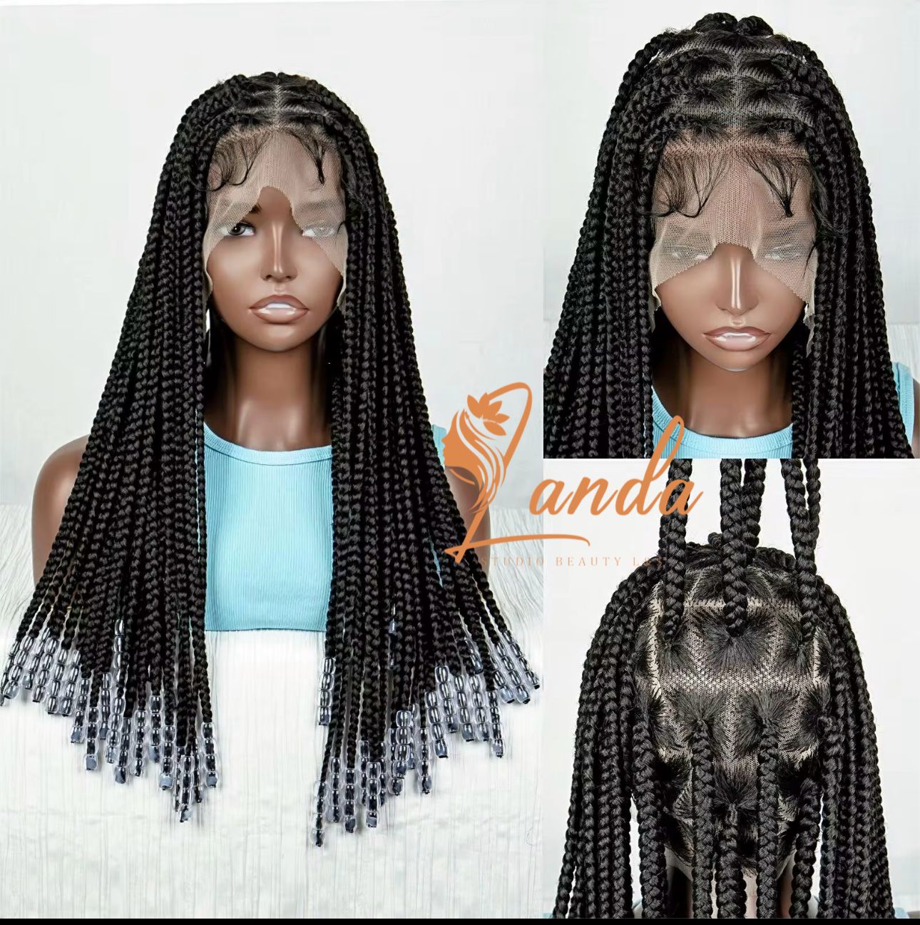 Braided wigs 360 full frontal