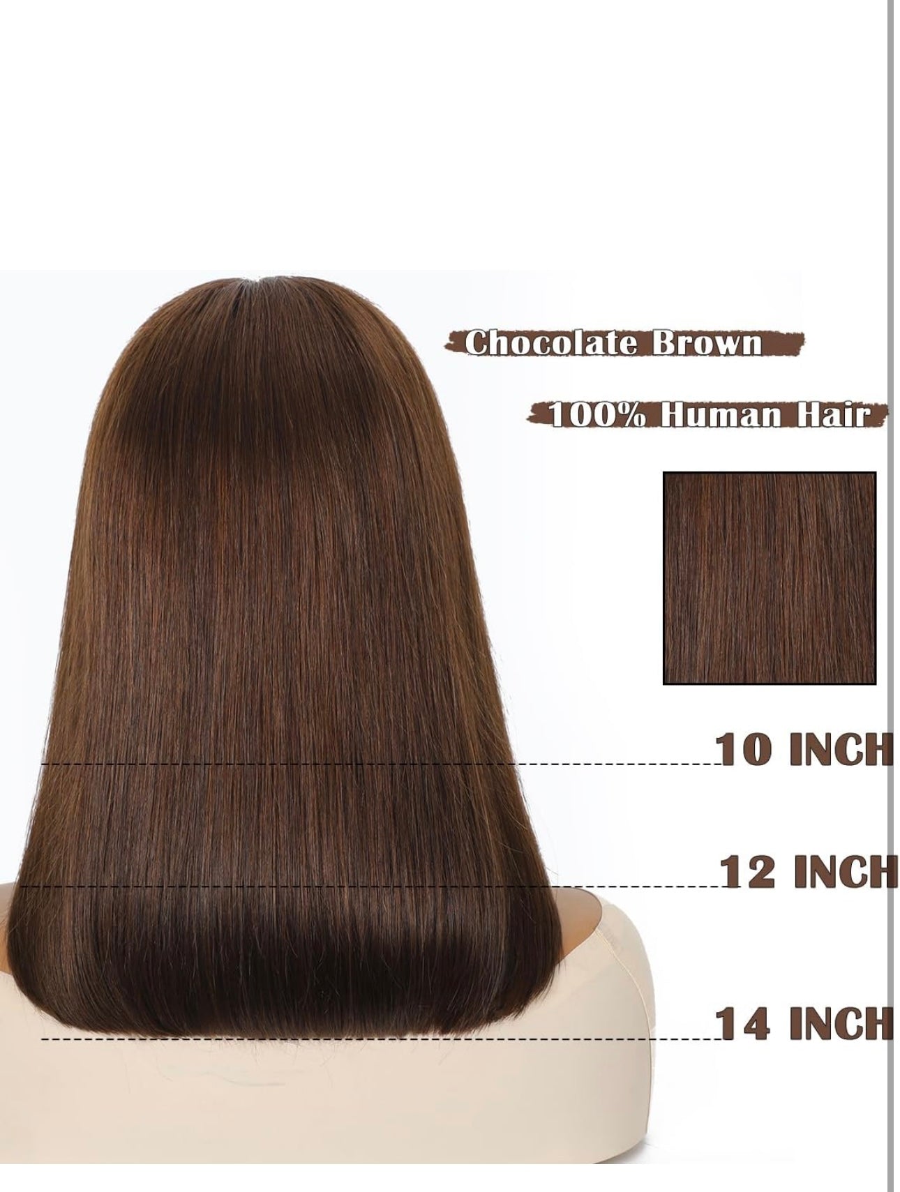 13x4 brown bob #4 lace human hair  wigs