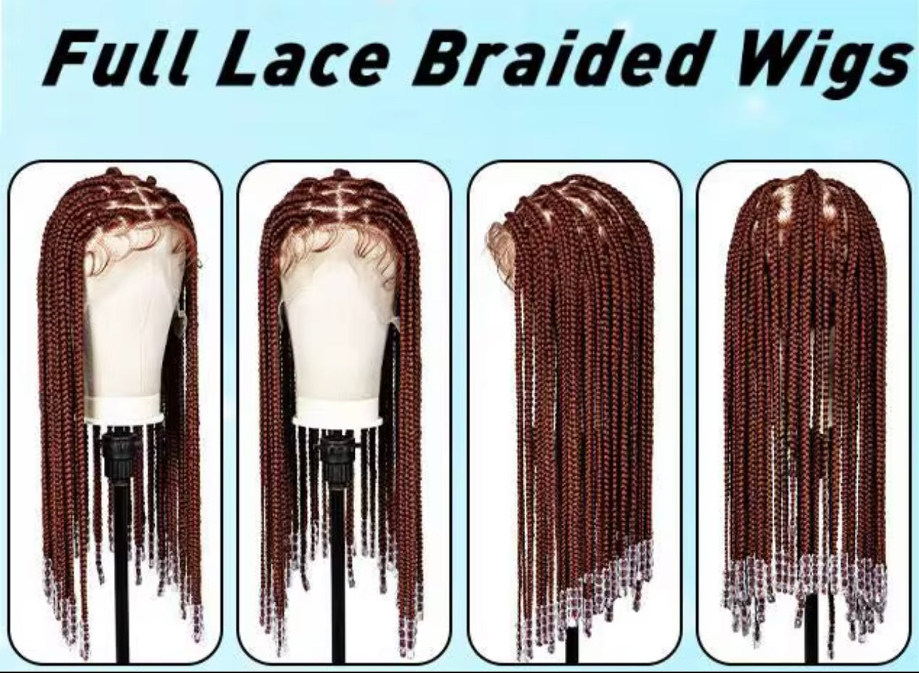 Braided wigs 360 full frontal