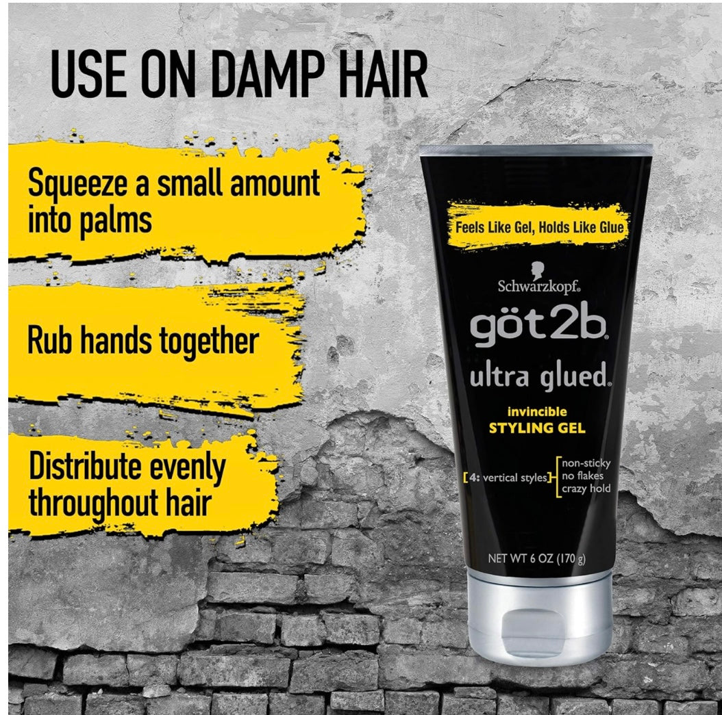 Got2B Ultra Glued invincible styling Gel 2-6oz