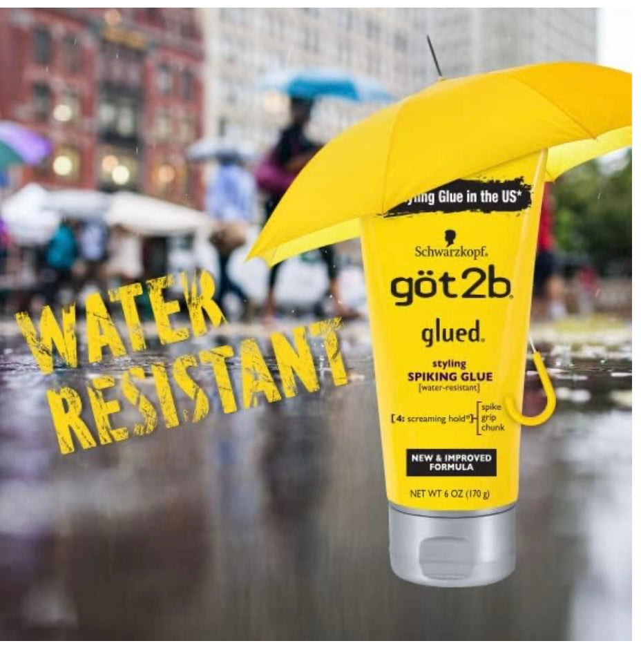 Gob2B Glued  Styling Spiking hair Gel2-6oz tubes
