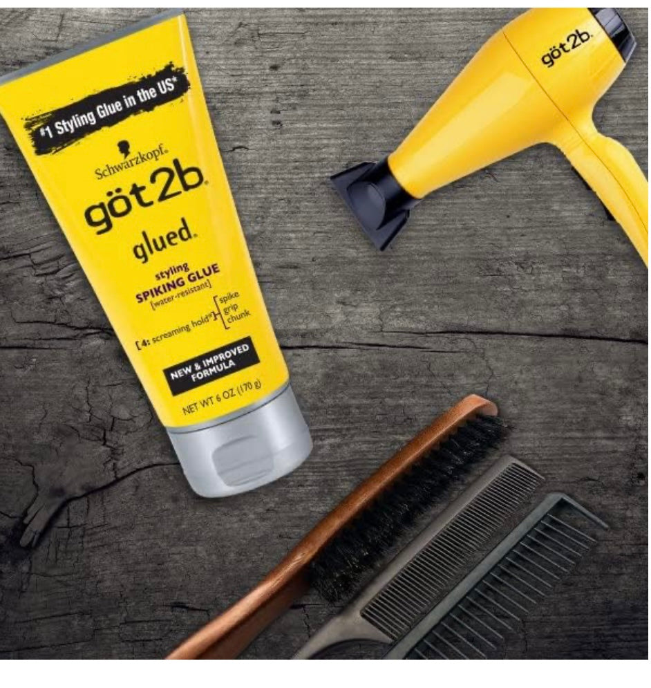 Gob2B Glued  Styling Spiking hair Gel2-6oz tubes