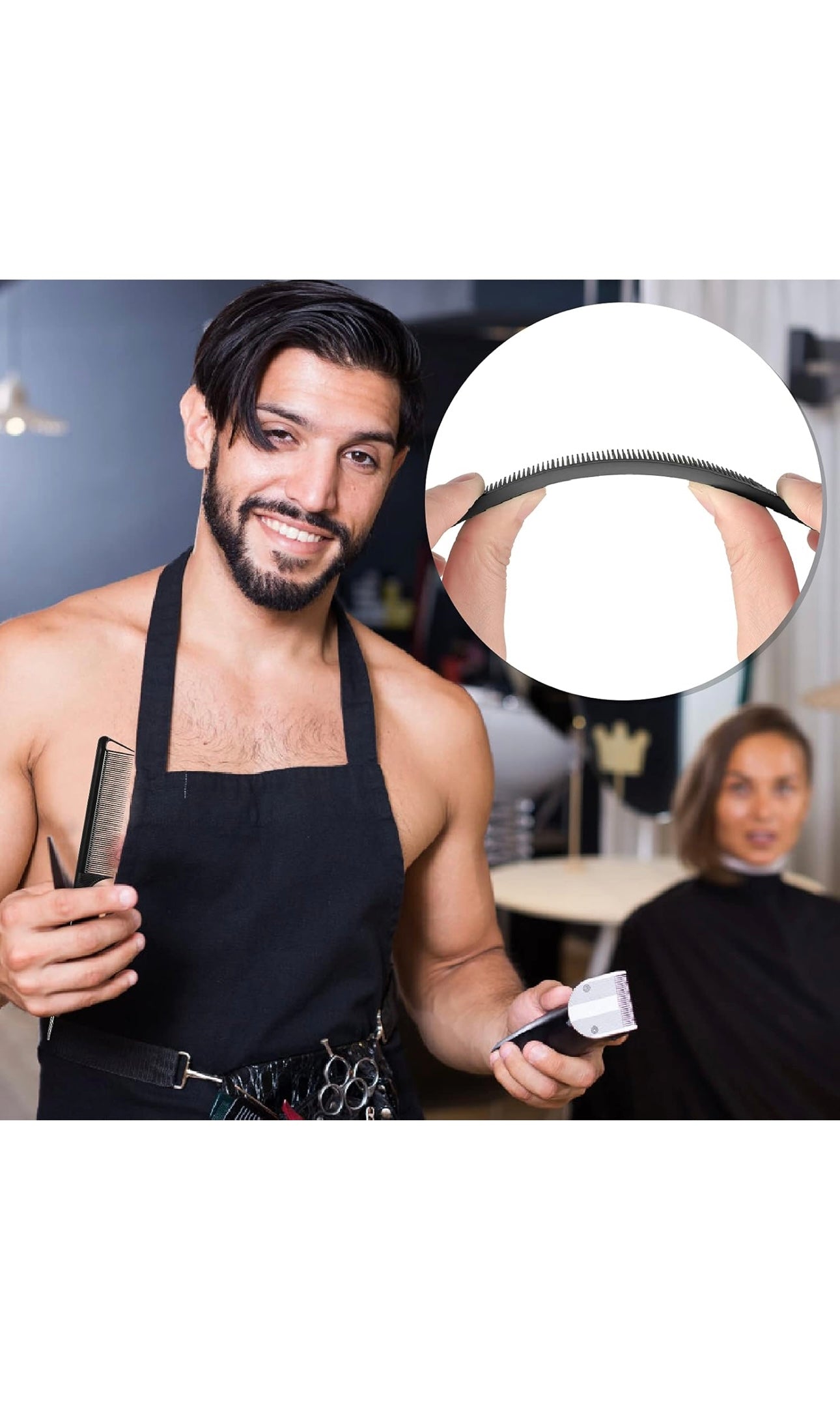 Teasing Styling with long steel pins for women and men parting for all Hair
