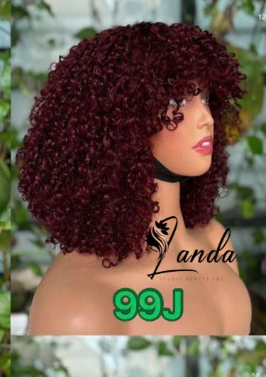 12A bang wigs curly