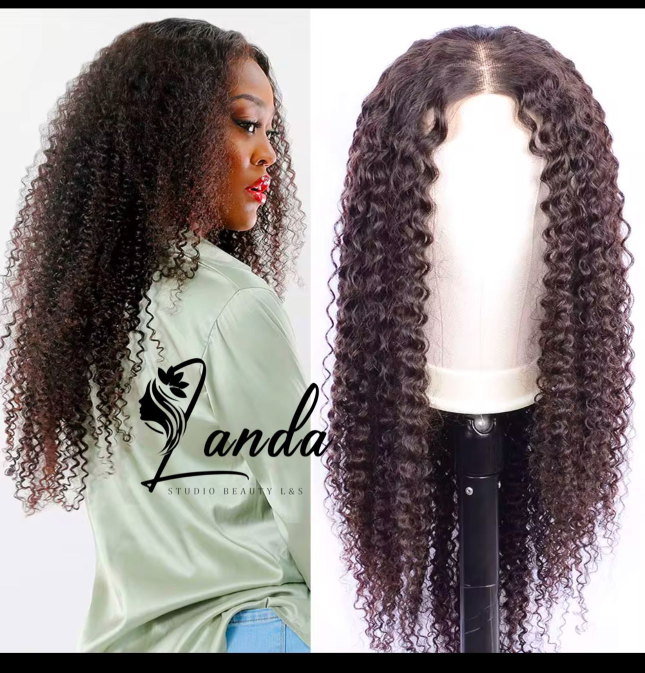 13x4 kinky curly  human hair